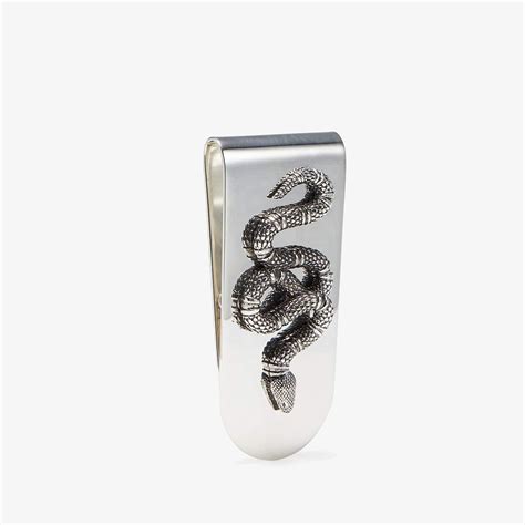 silver gucci money clip|Gucci money clip snake.